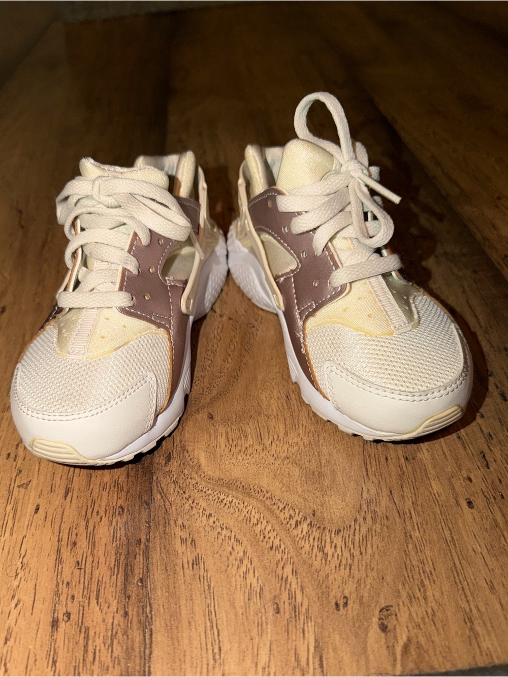 Kids Air Huarache Cream and Gold
